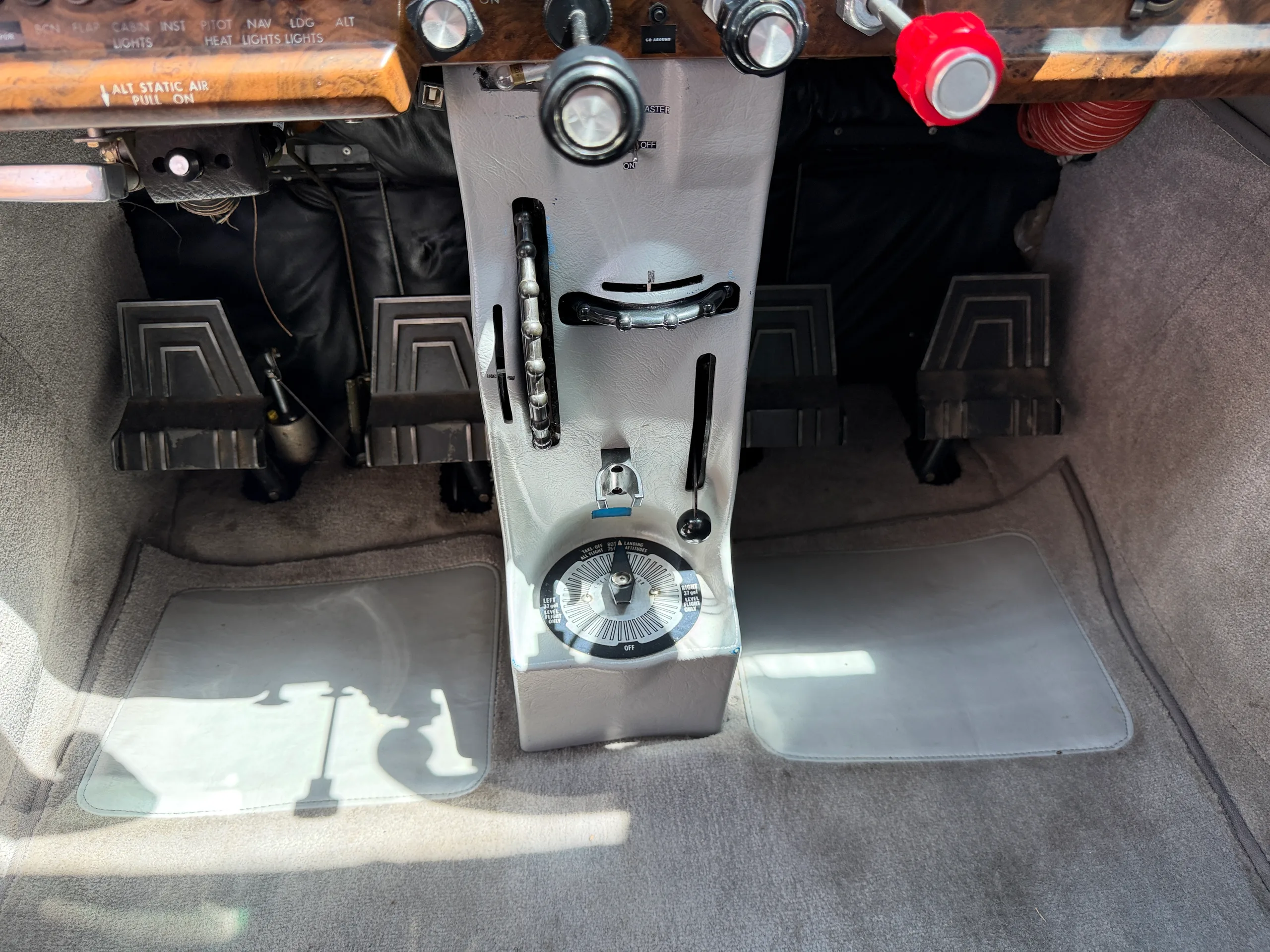 Cockpit and instrument panel of a 1977 Cessna 182Q Skylane with 550 Engine - $299,000 - N718JS (Here at Placerville).
