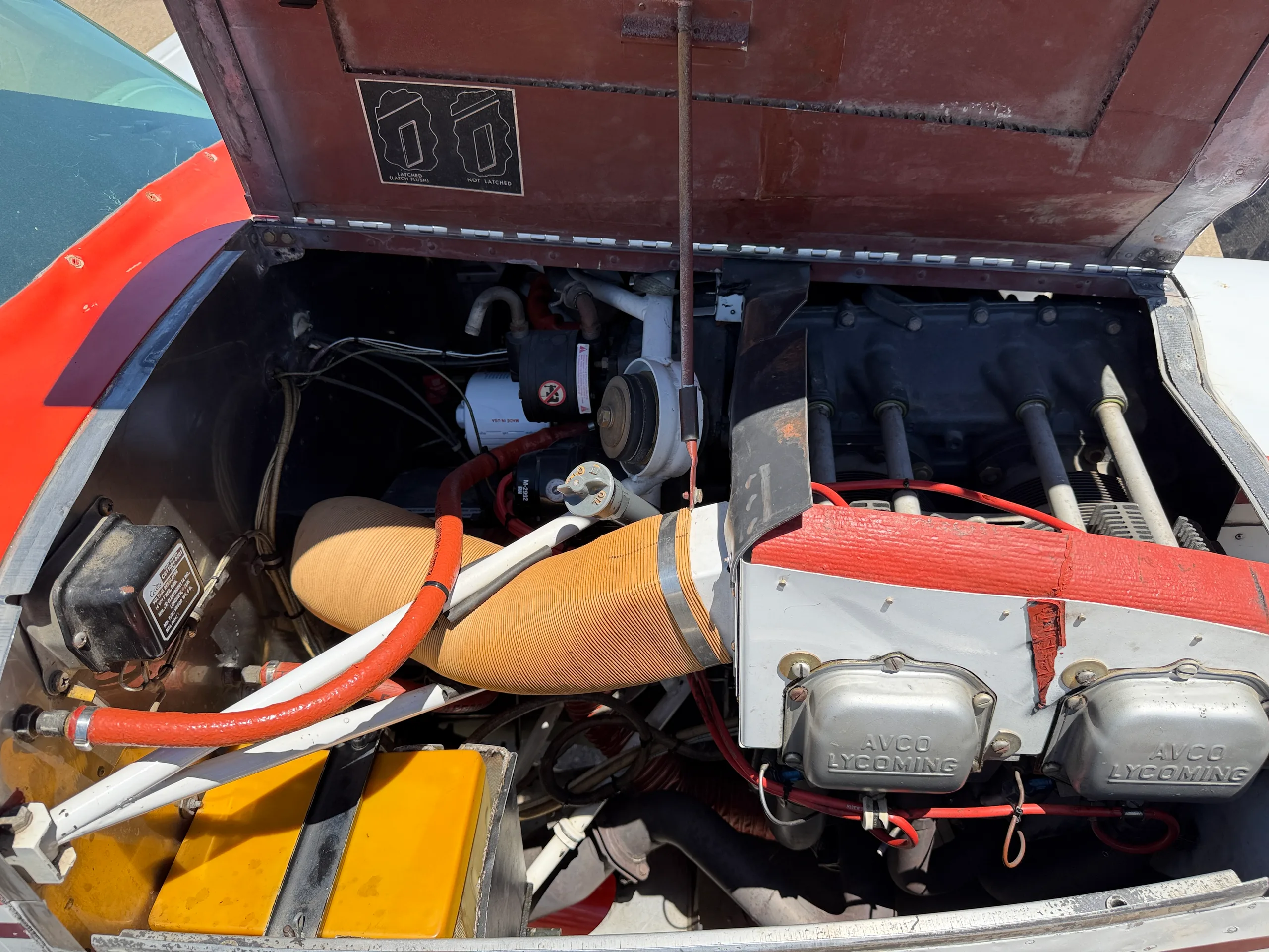 Engine detail of a 1979 Grumman American Tiger AA5B - $119,500 - N4534D (Here at Placerville).