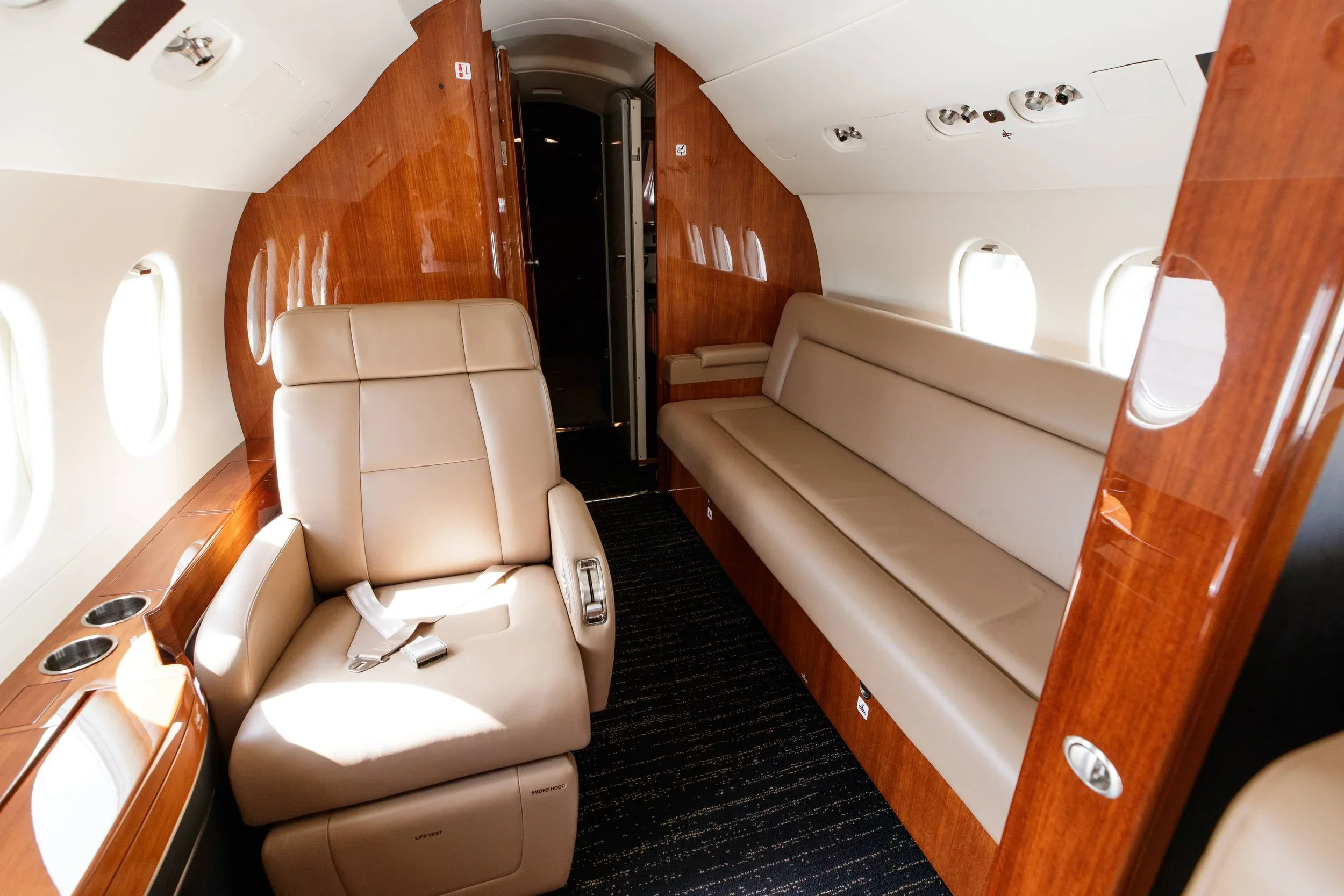Cabin interior of a 2004 Dassault Falcon 900EXy — SmartJets.