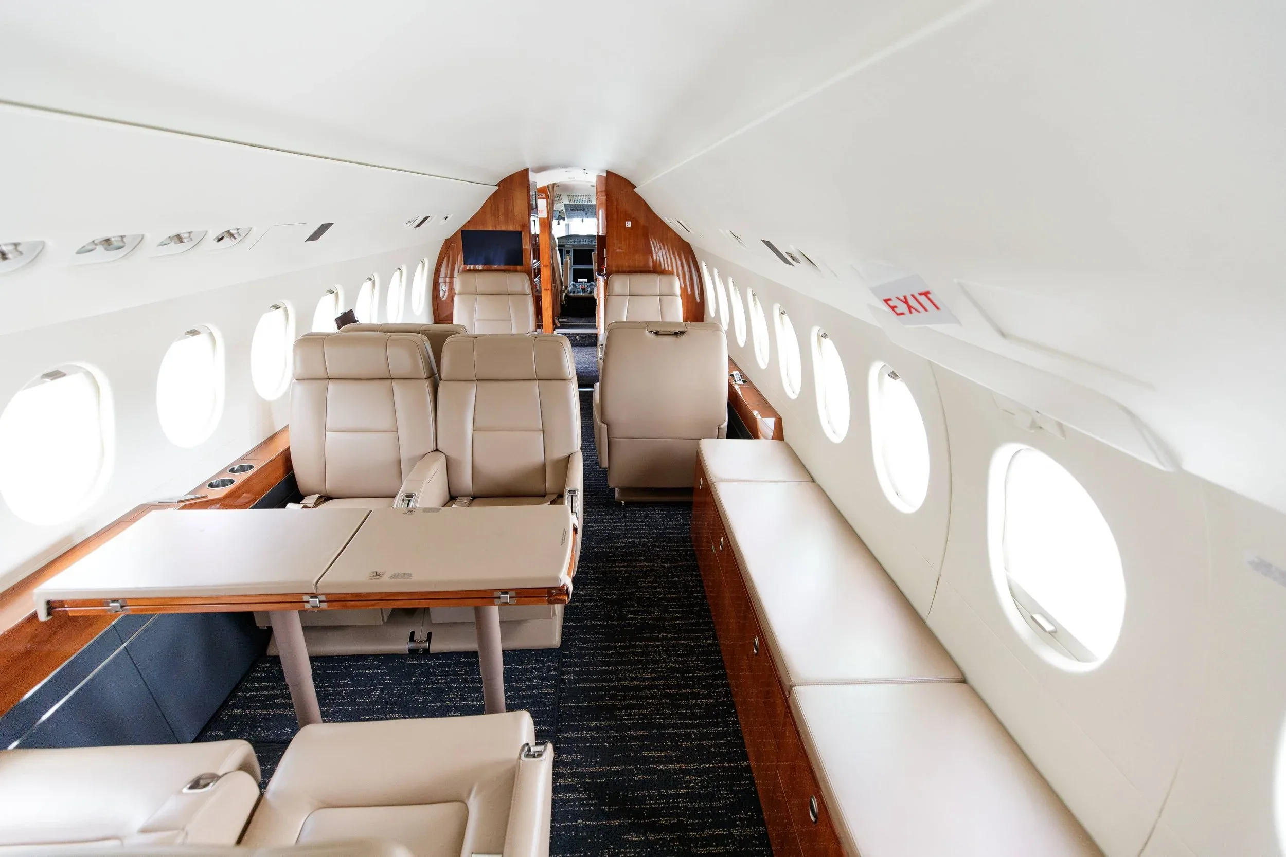 Cabin interior of a 2004 Dassault Falcon 900EXy — SmartJets.