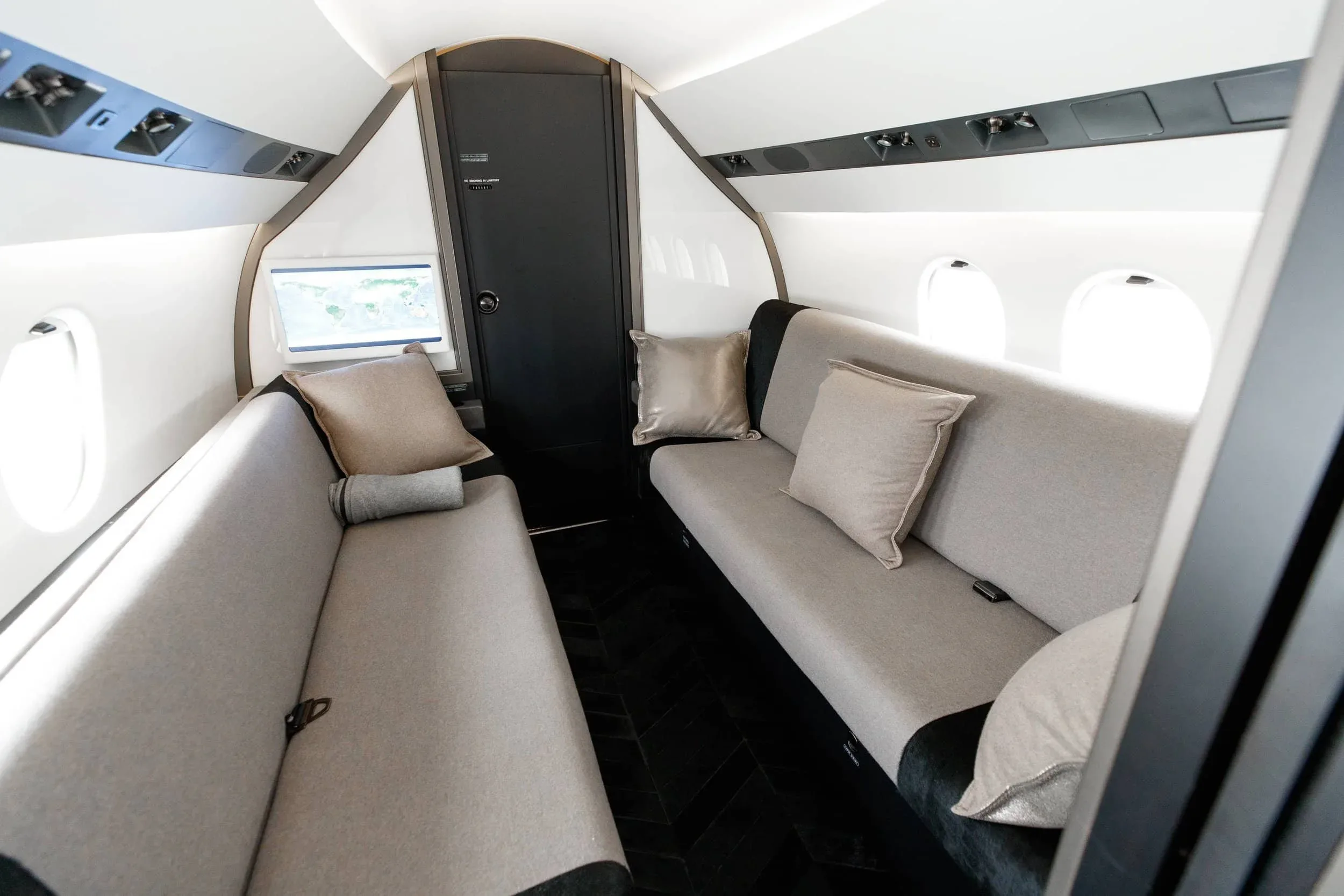 Cabin interior of a 2002 Dassault Falcon 900C — SmartJets.