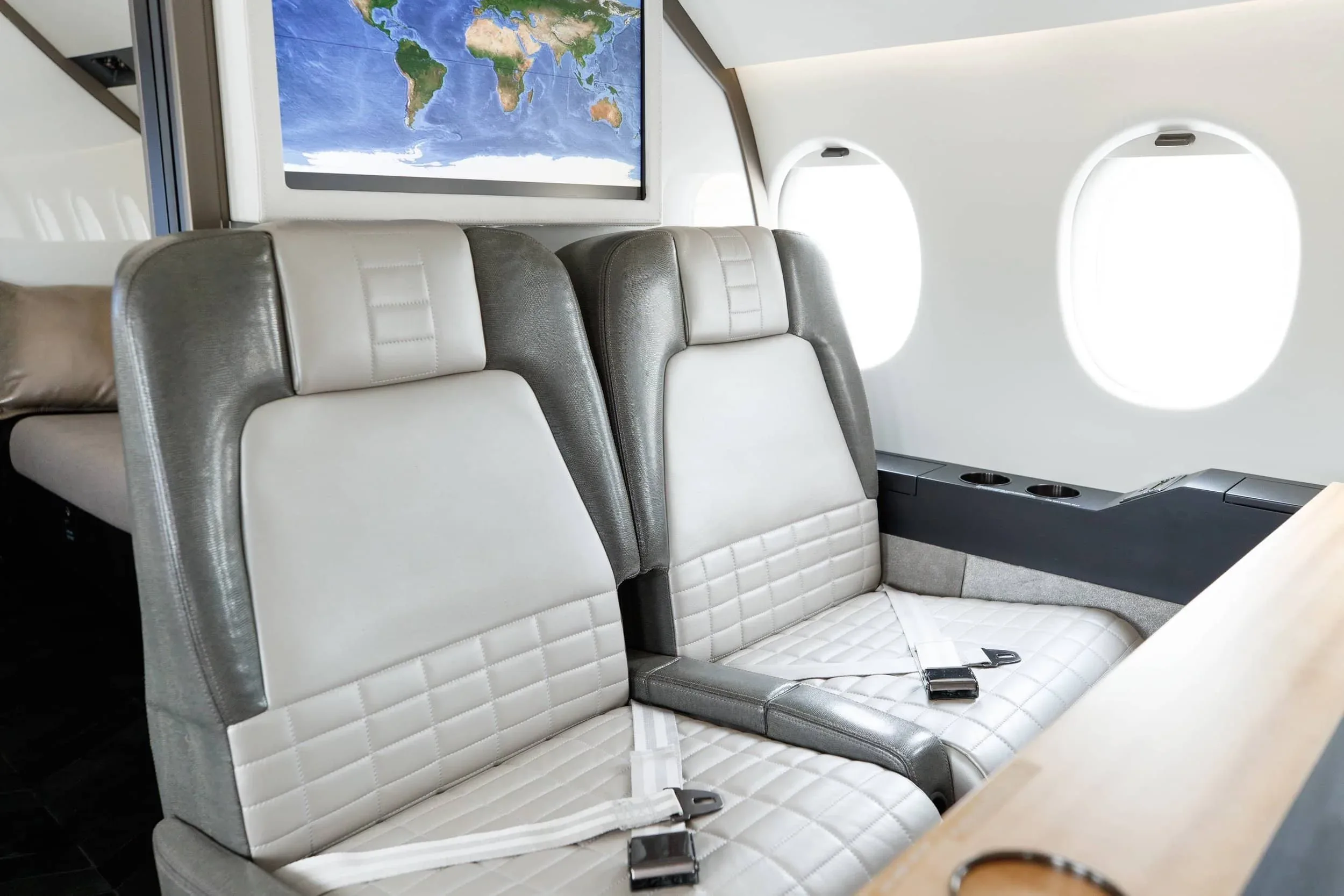 Cabin interior of a 2002 Dassault Falcon 900C — SmartJets.