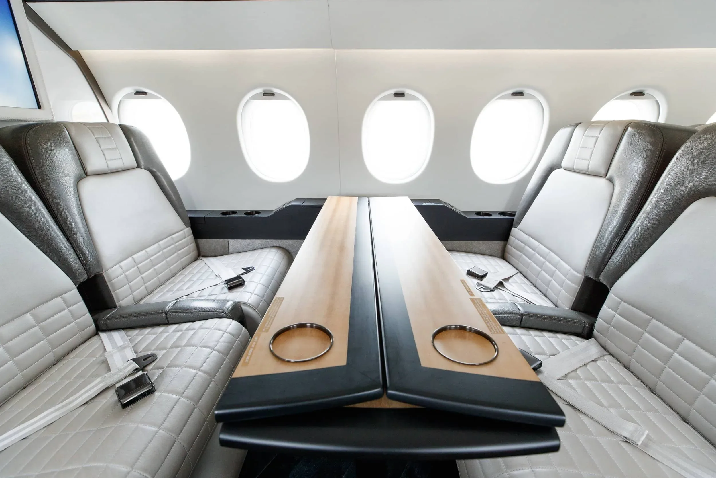 Cabin interior of a 2002 Dassault Falcon 900C — SmartJets.