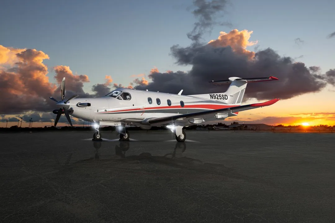 Exterior view of a 2014 Pilatus pc 12ng sn 1478.