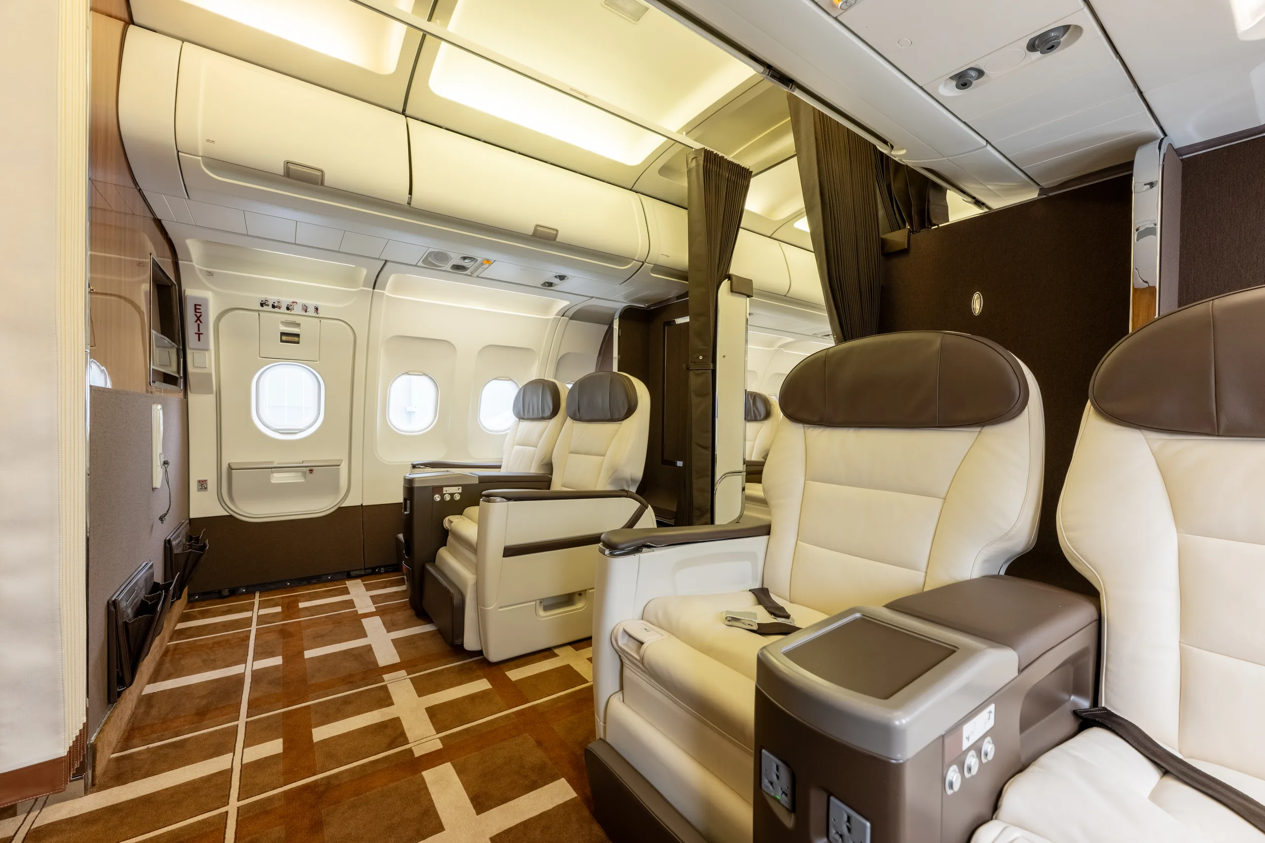 Cabin interior of a 2002 Airbus A319 –.