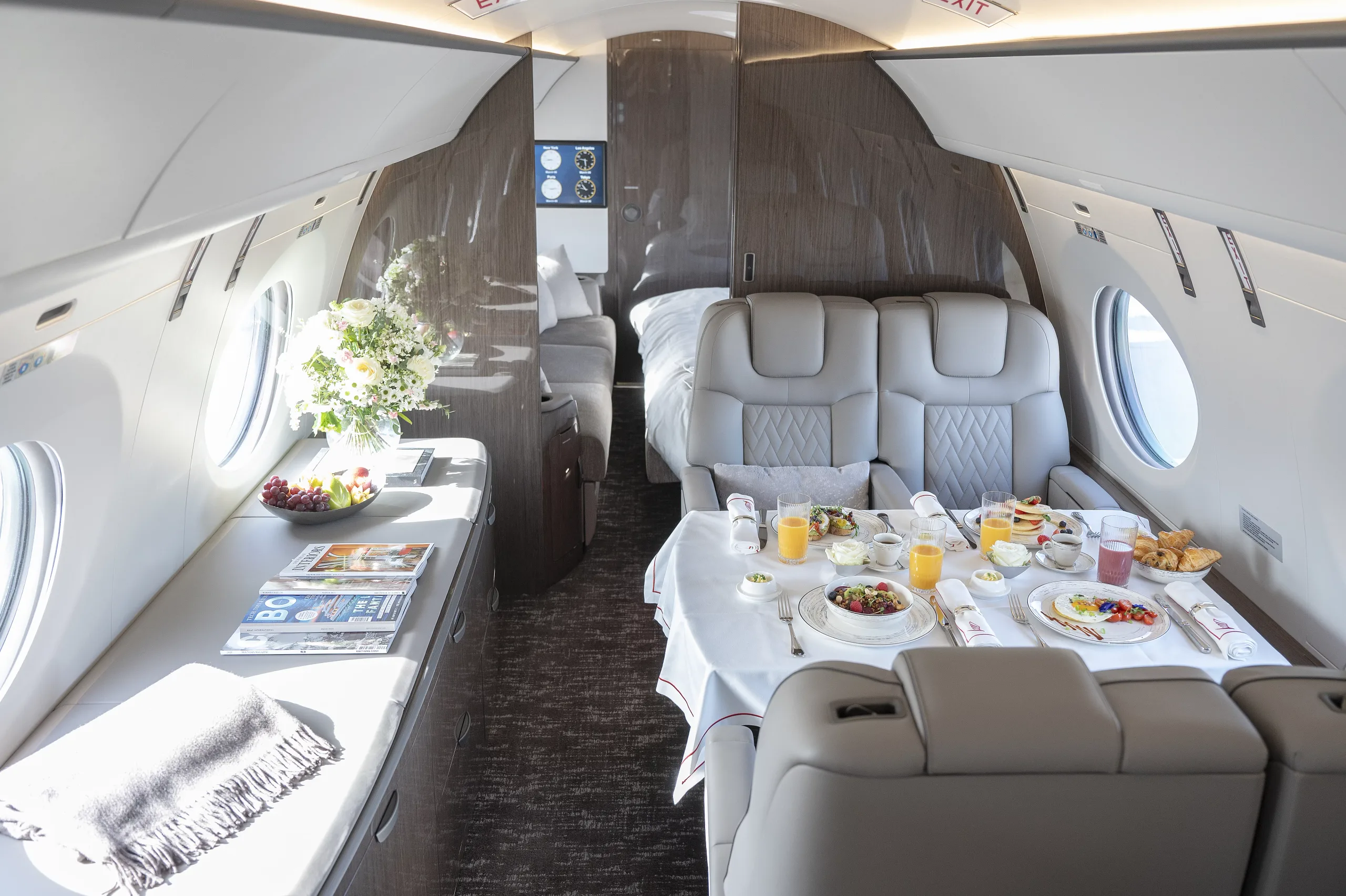 Cabin interior of a 2025 Gulfstream 500 –.