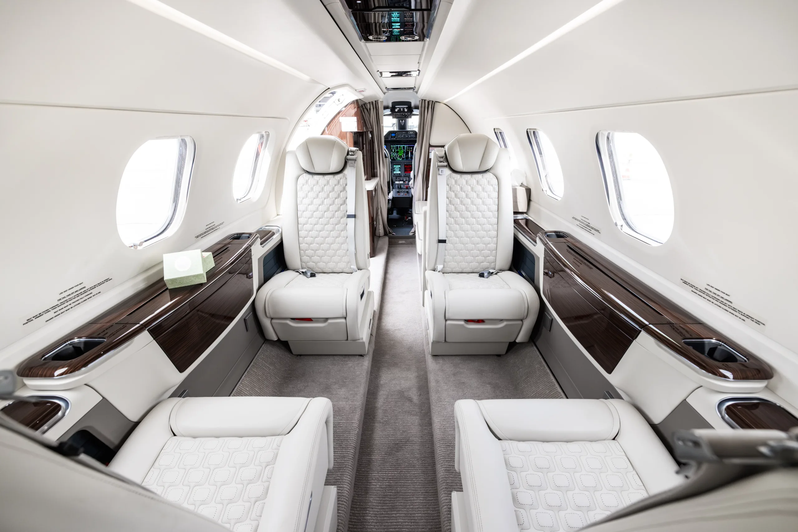 Cabin interior of a 2026 Embraer Phenom 300E –.