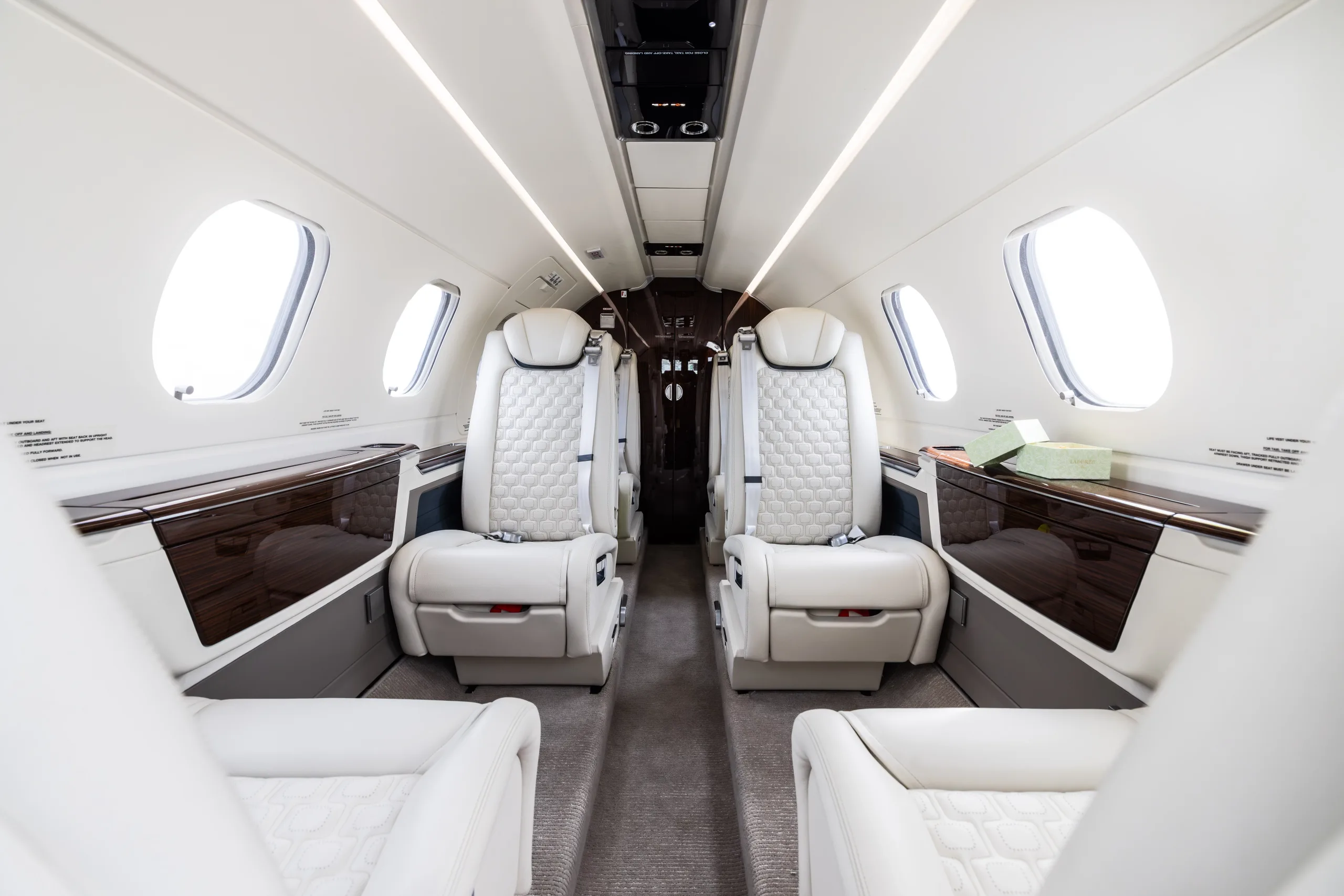Cabin interior of a 2026 Embraer Phenom 300E –.