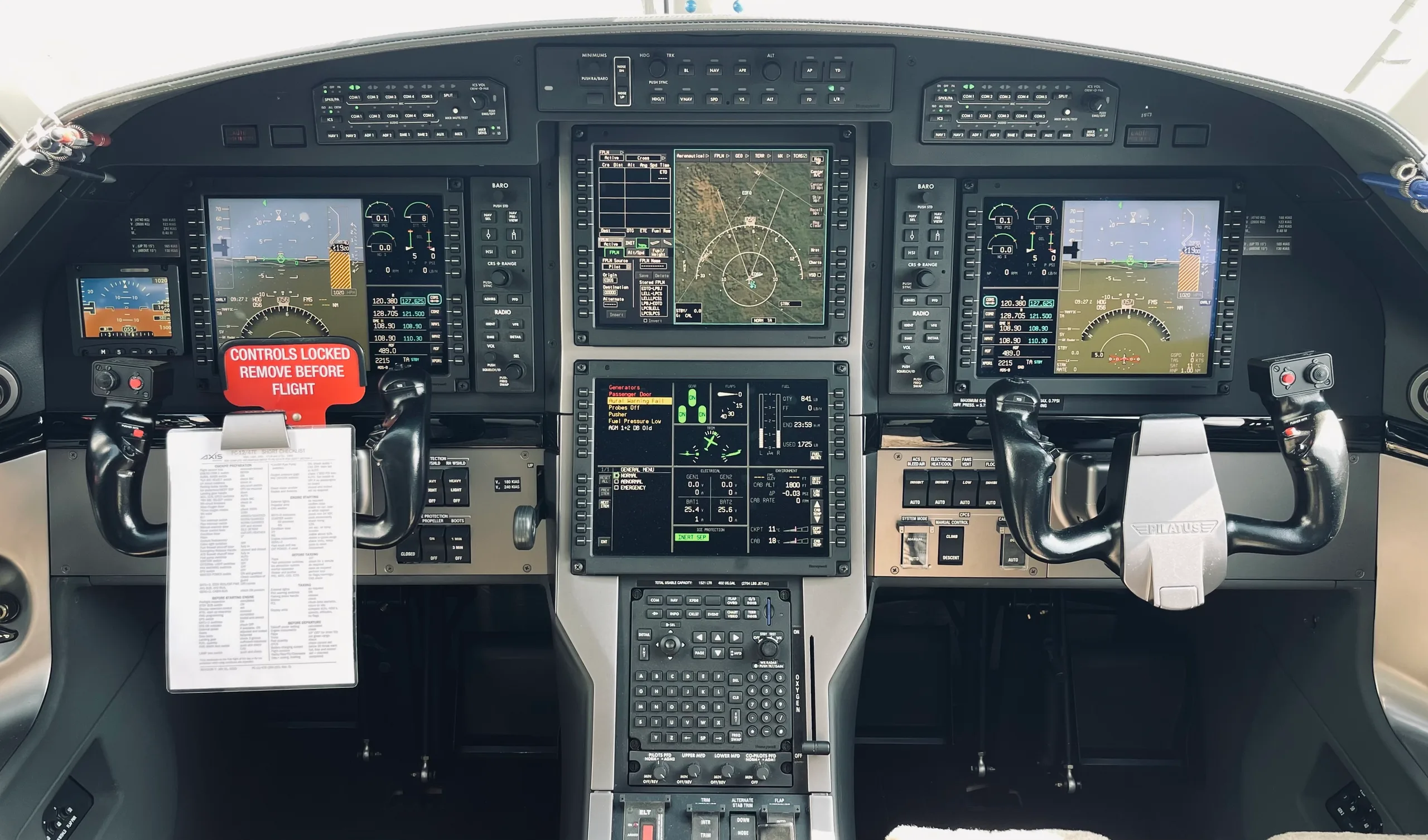 Avionics suite of a 2018 Pilatus PC-12 &.