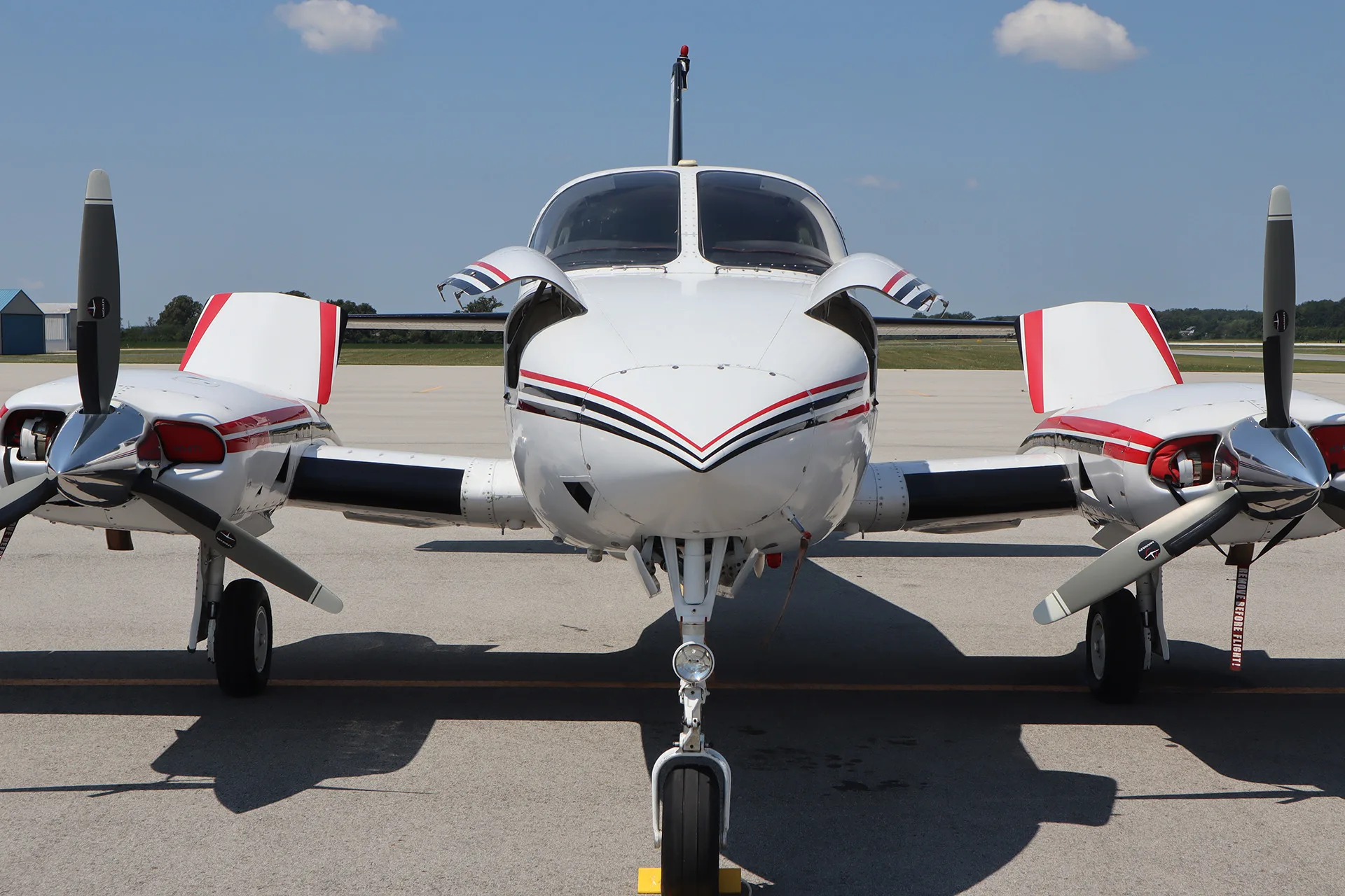 Cockpit and instrument panel of a 1978 Cessna 340A.