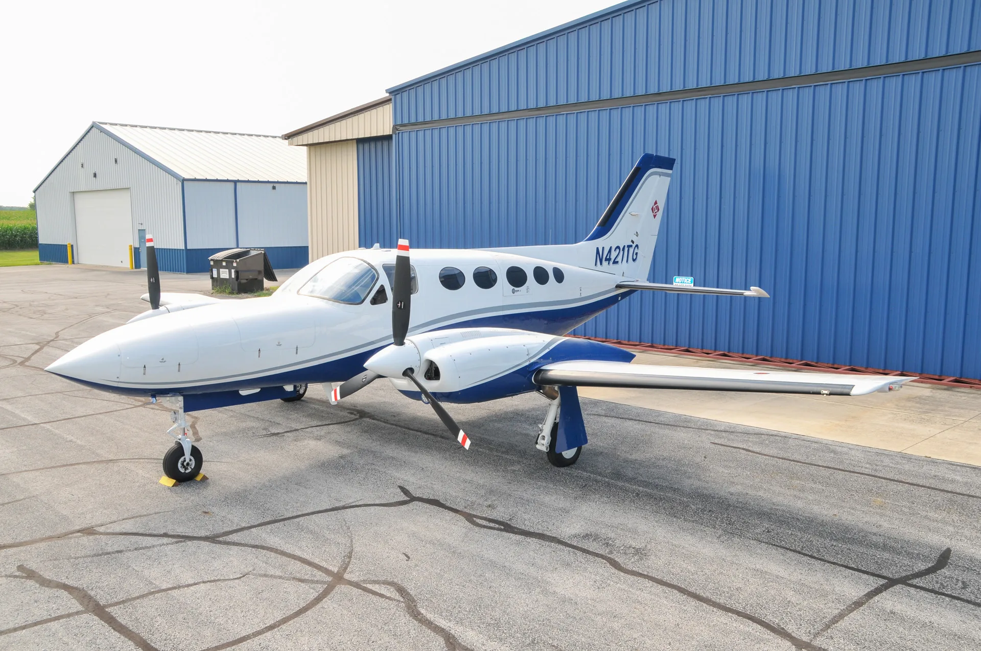 Engine detail of a 1980 Cessna 421C | TAS Aviation.