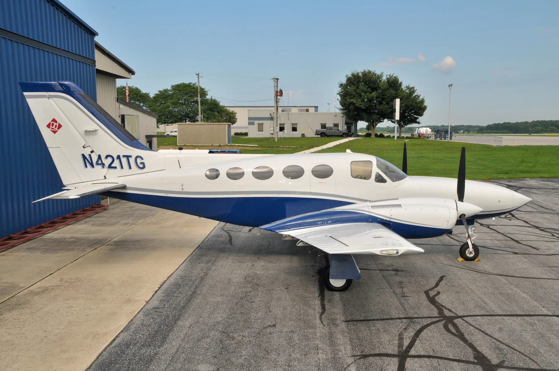 Exterior view of a 1980 Cessna 421C | TAS Aviation.