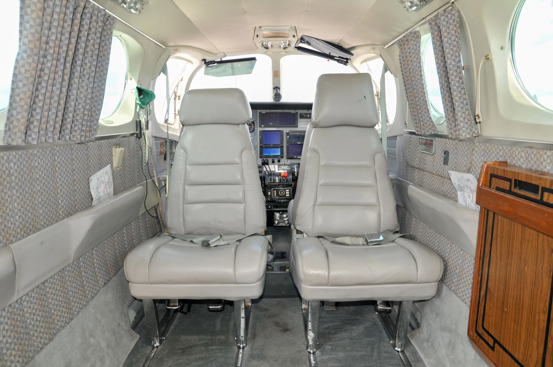 Cabin interior of a 1977 Cessna 340A | TAS Aviation.