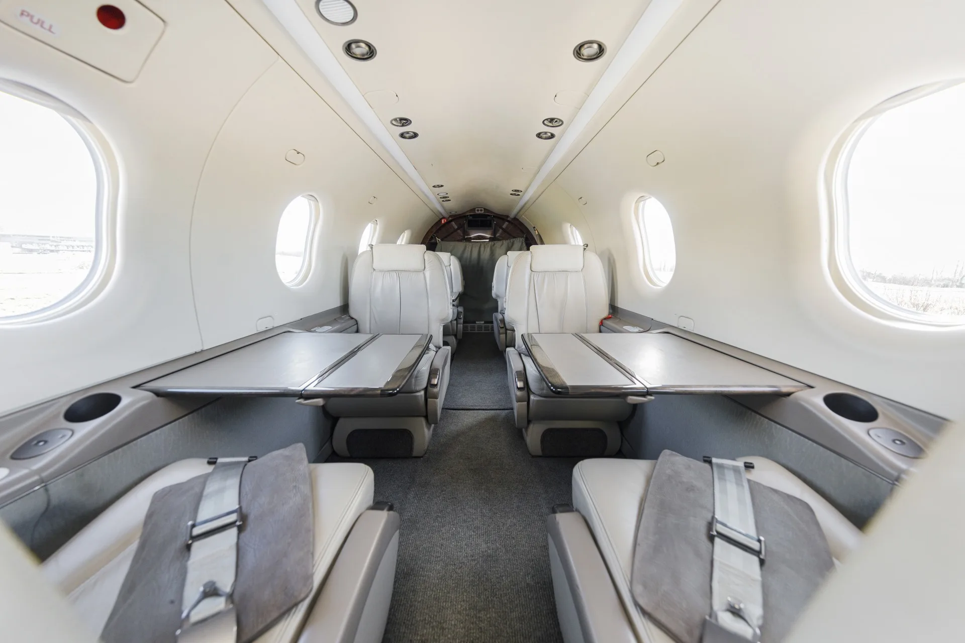 Cabin interior of a 2008 Pilatus.