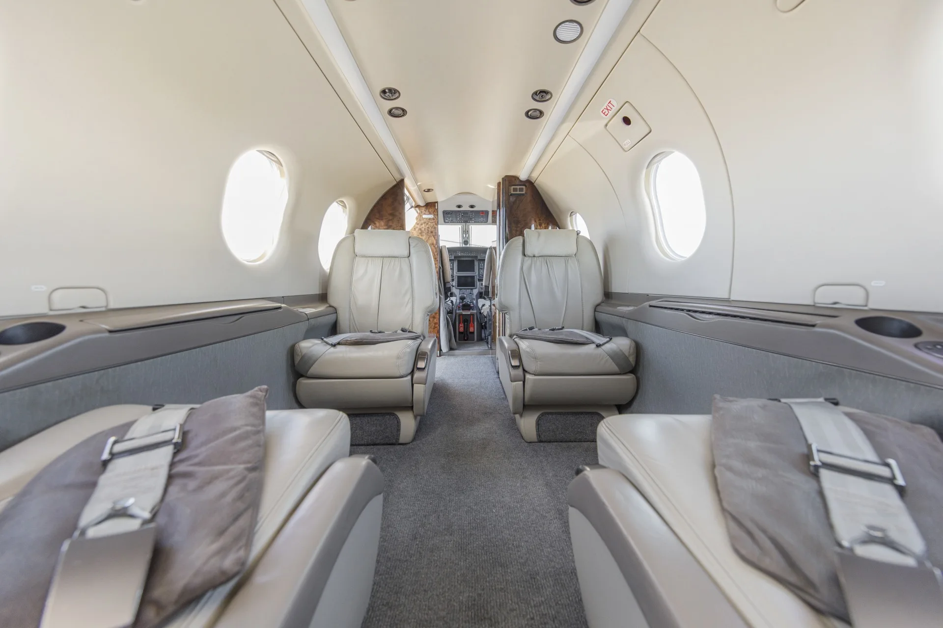 Cabin interior of a 2008 Pilatus.