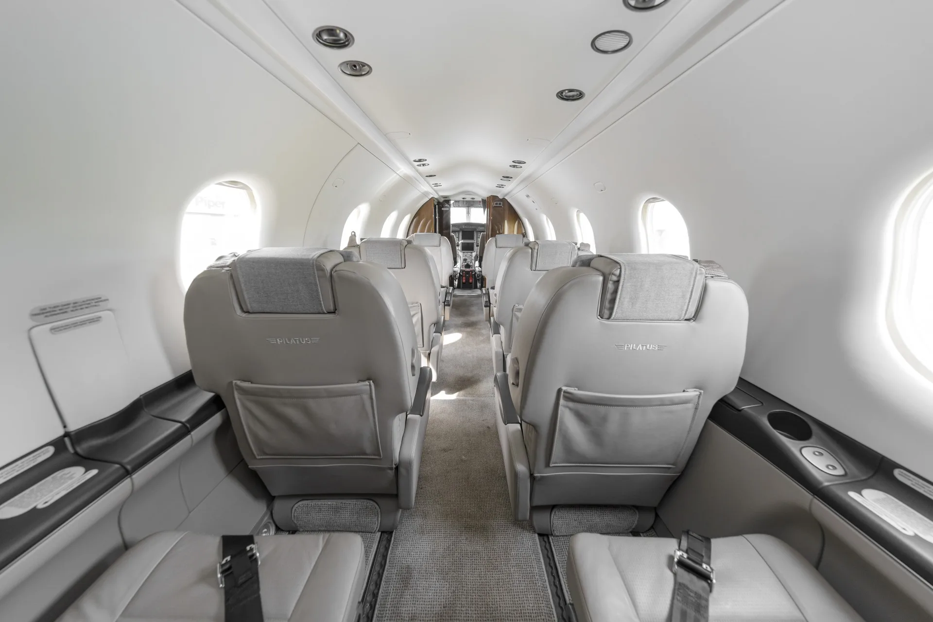 Cabin interior of a 2016 Pilatus.