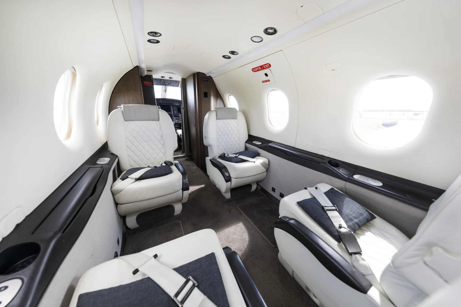 Cabin interior of a 2018 Pilatus.