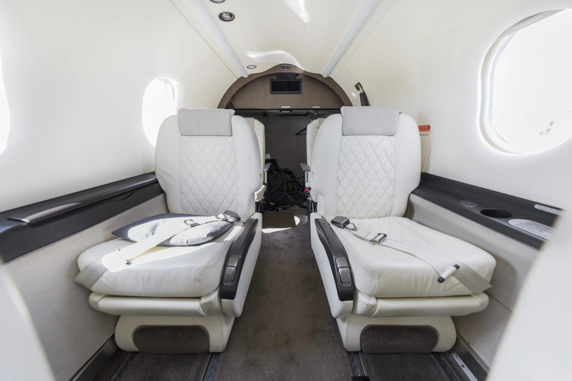 Cabin interior of a 2018 Pilatus.