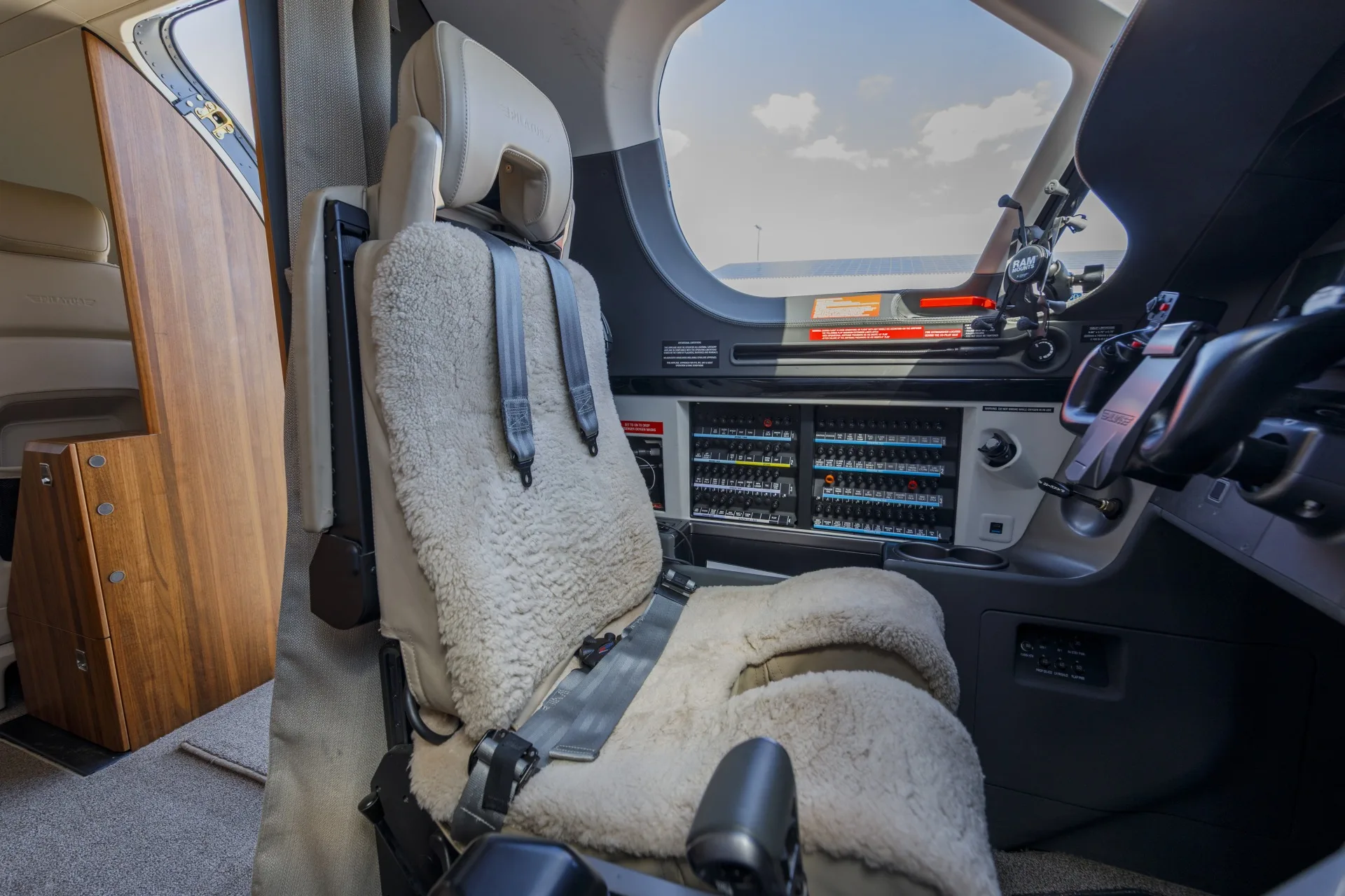 Cabin interior of a 2022 Pilatus.