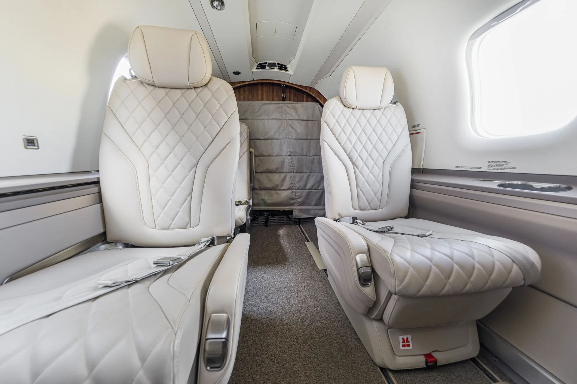 Cabin interior of a 2022 Pilatus.