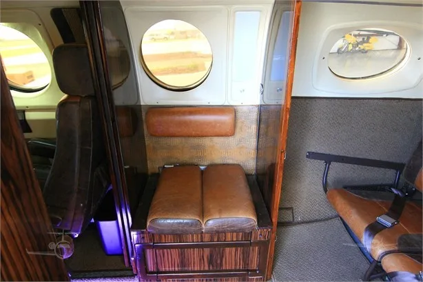Cabin interior of a 1982 Beechcraft B200.