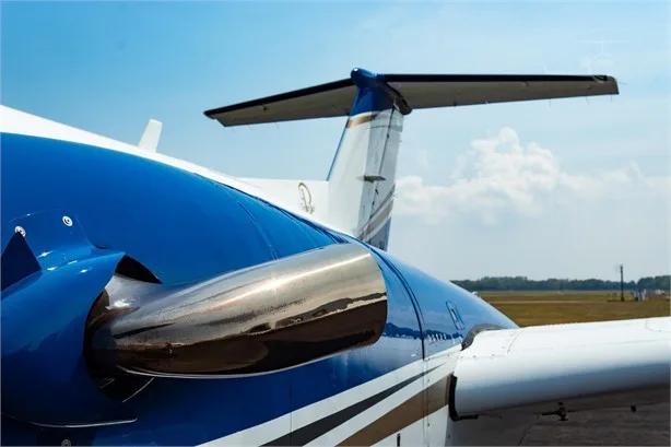 Exterior view of a 1982 Beechcraft B200.