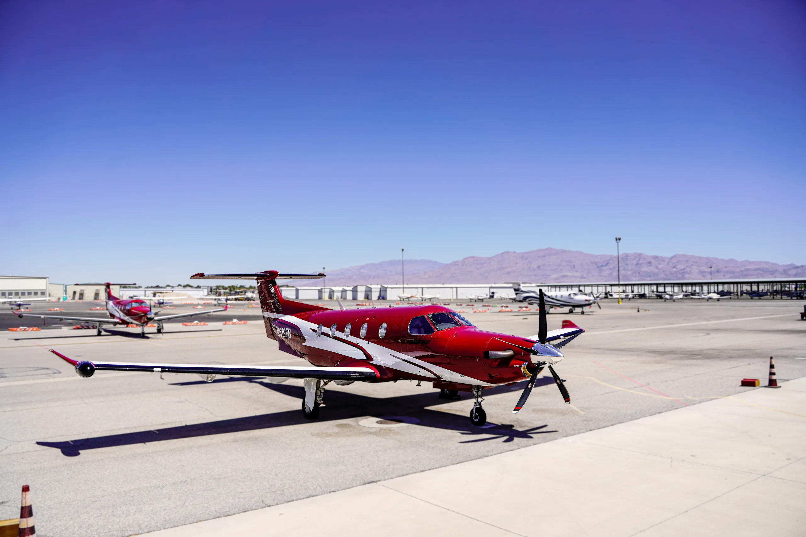 Exterior view of a 2019 Pilatus PC12 47E.