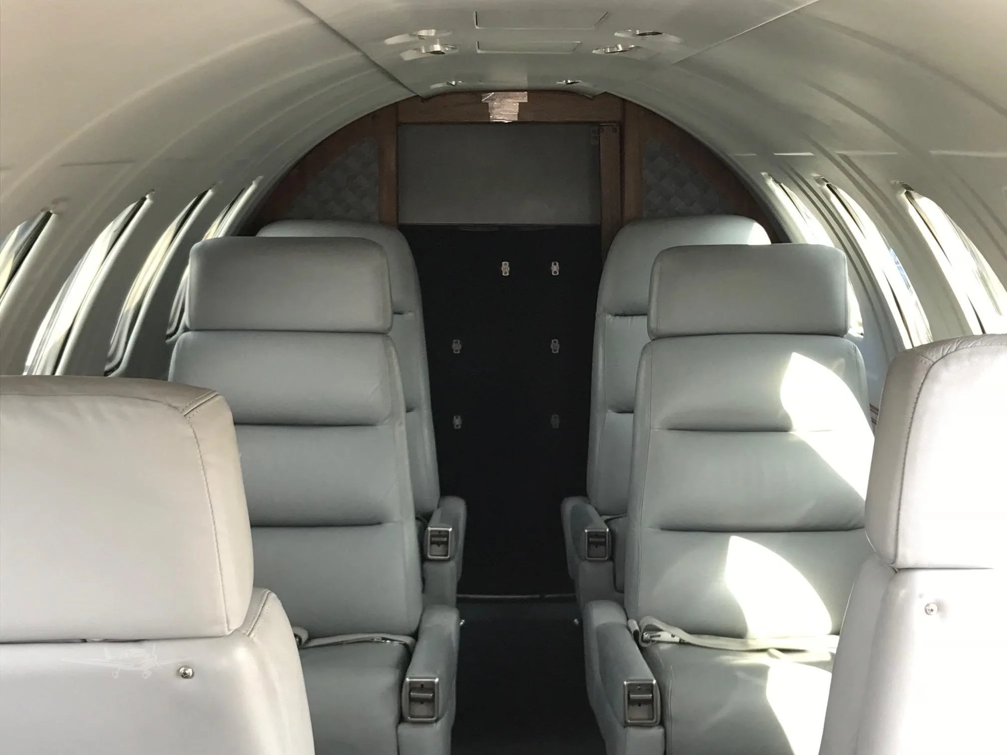Cabin interior of a 1979 Cessna Citation II.