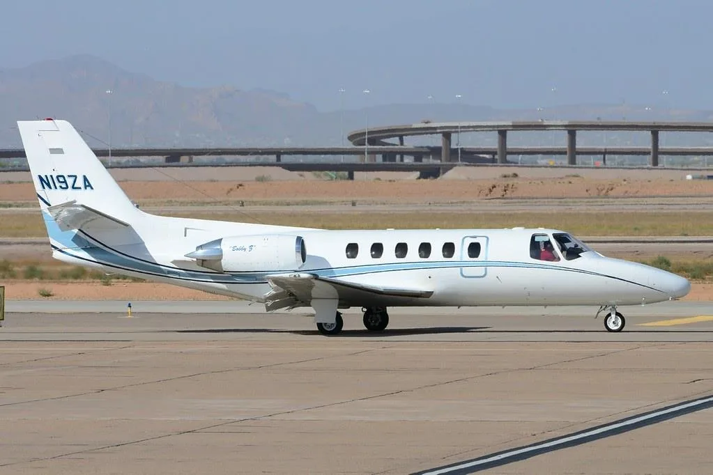 Exterior view of a 1986 Cessna Citation S/II.