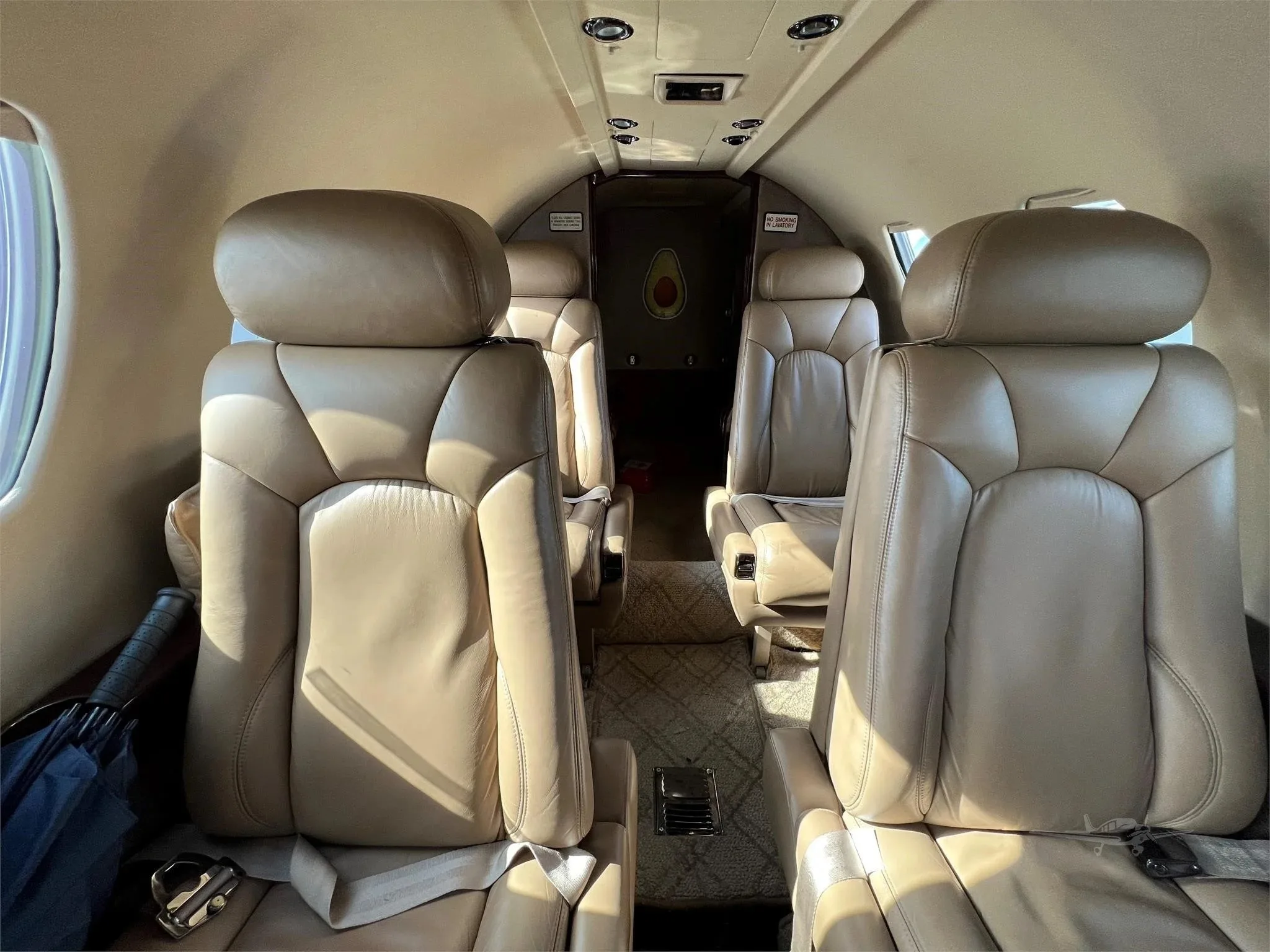 Cabin interior of a 1990 Cessna Citation II.