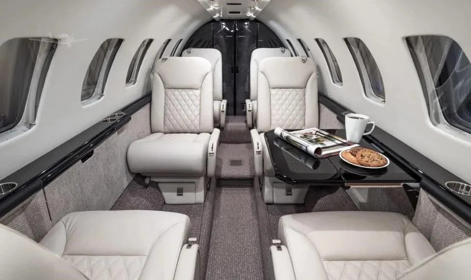Cabin interior of a 1994 Cessna Citation Ultra.