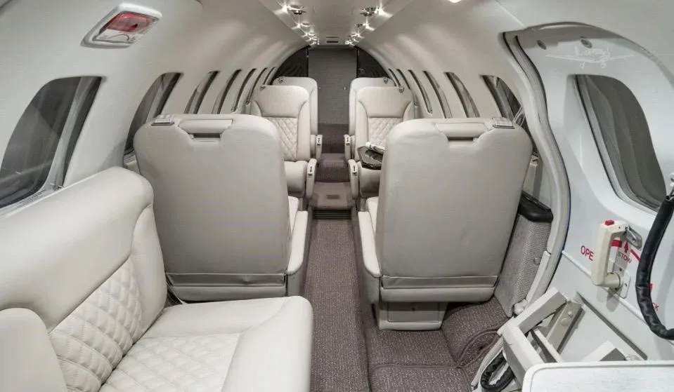 Cabin interior of a 1994 Cessna Citation Ultra.
