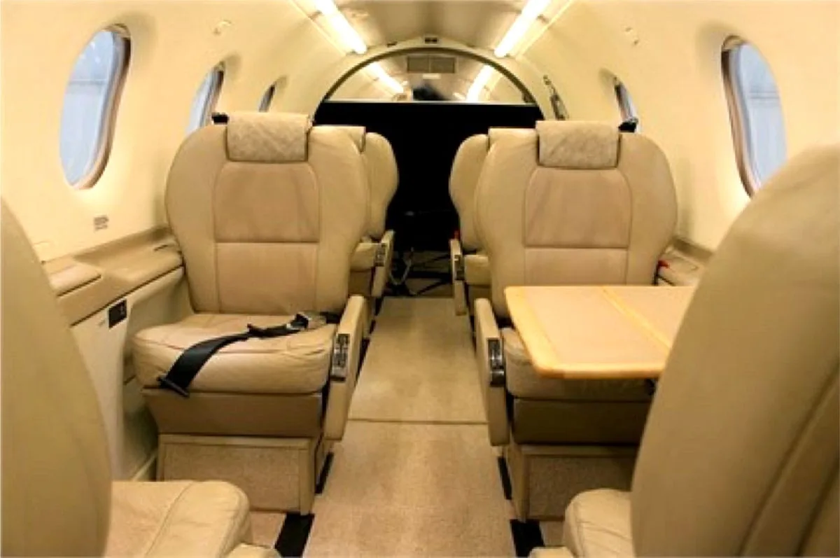 Cabin interior of a 1996 Pilatus.