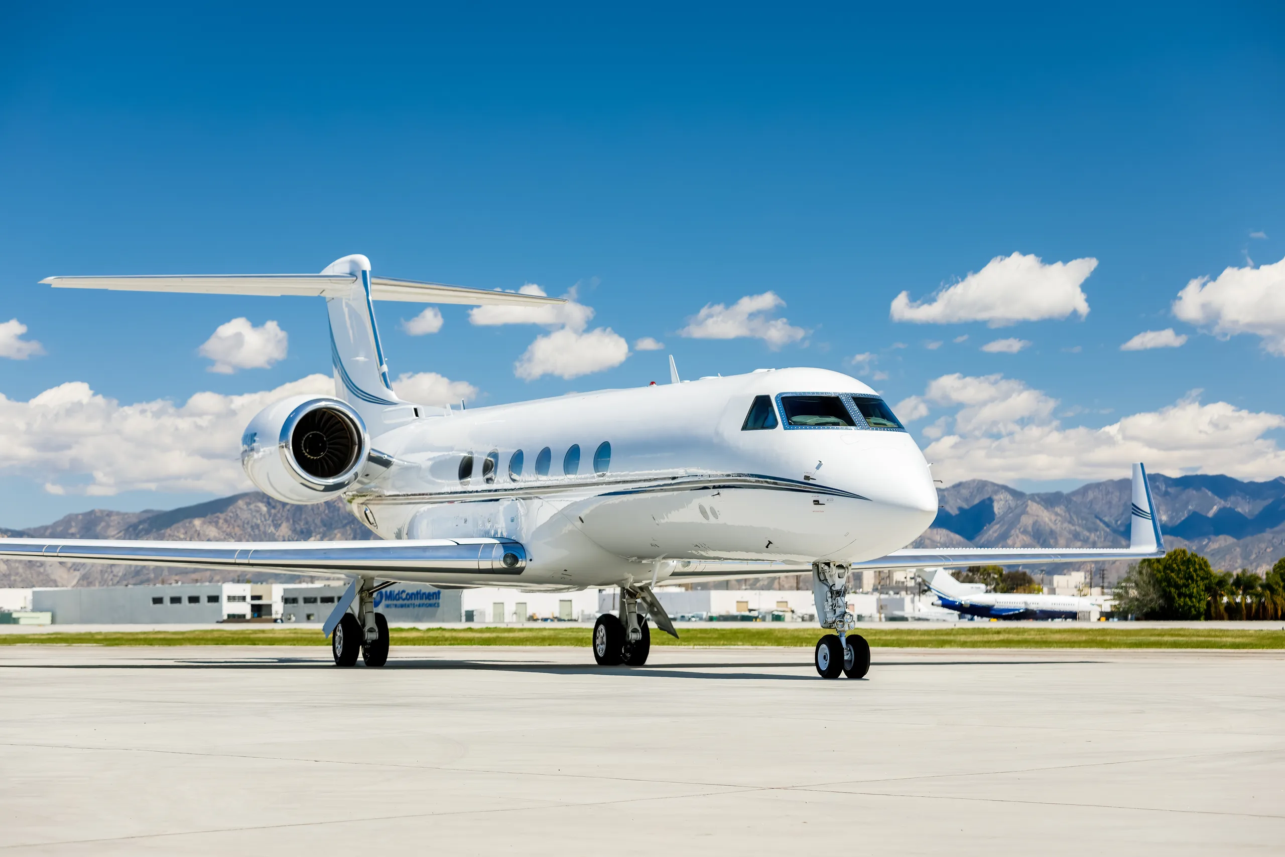 Cabin interior of a 1997 Gulfstream.