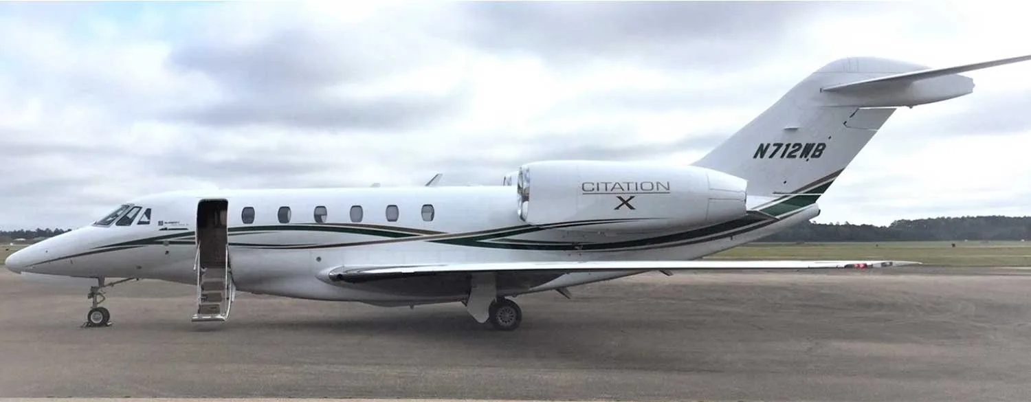 Exterior view of a 1999 Cessna Citation X, N712ML.