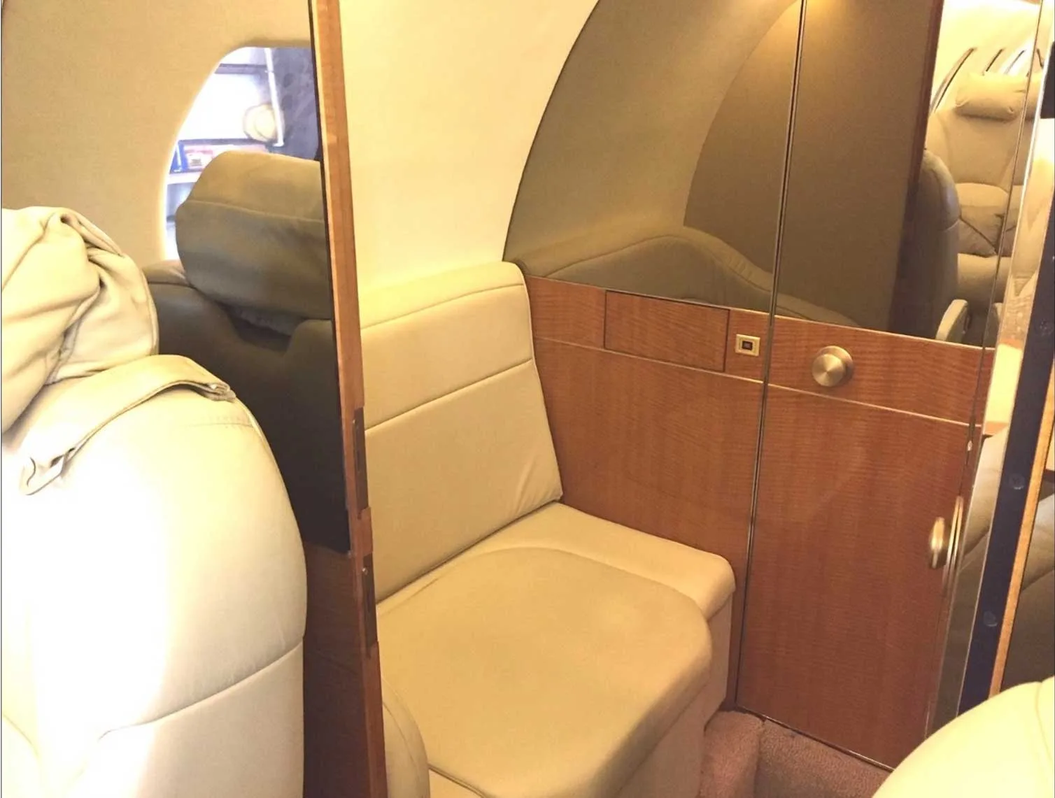 Cabin interior of a 1999 Cessna Citation X.