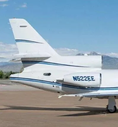 Exterior view of a 1999 Dassault Falcon 50EX.