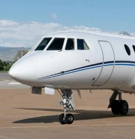 Exterior view of a 1999 Dassault Falcon 50EX.