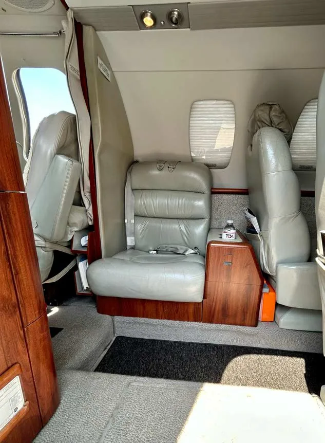 Cabin interior of a 2000 Cessna Citation CJ1.