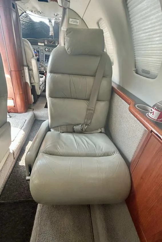 Cabin interior of a 2000 Cessna Citation CJ1.