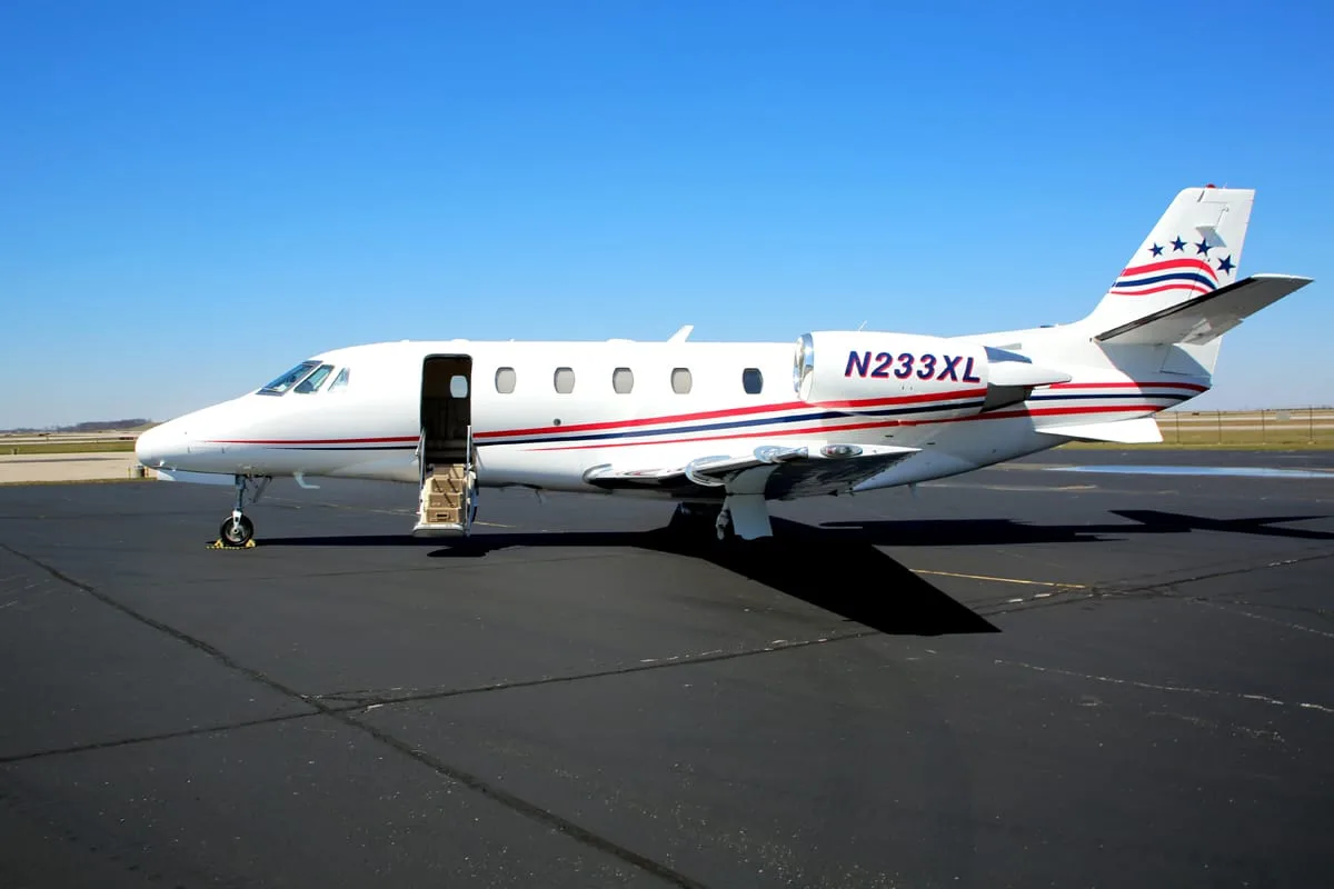 Exterior view of a 2002 Cessna Citation Excel.