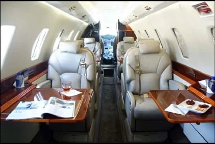 Cabin interior of a 2002 Cessna Citation X.