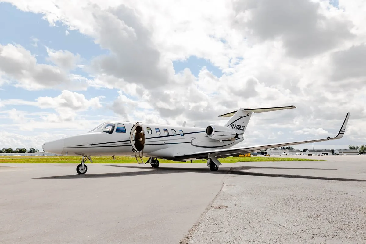Exterior view of a 2004 Cessna Citation CJ2, N788JS.