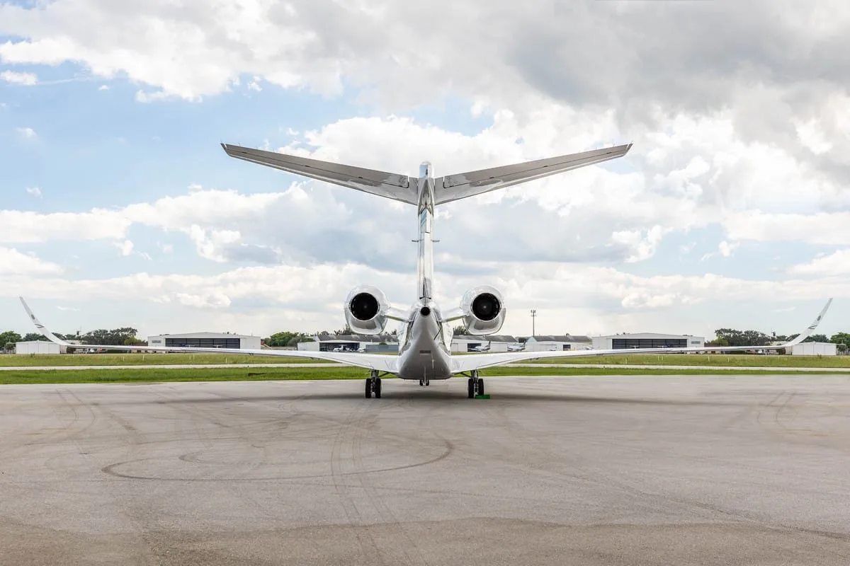 Exterior view of a 2007 Cessna Citation X, N448CX.