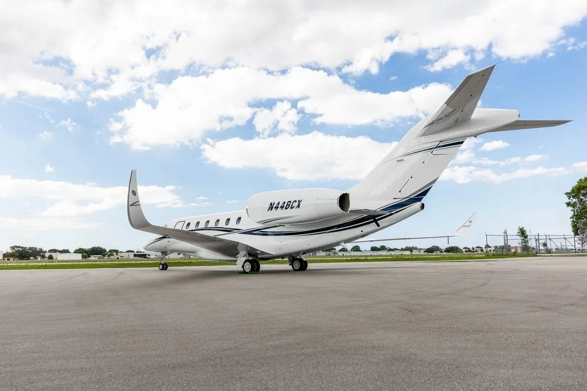 Exterior view of a 2007 Cessna Citation X, N448CX.