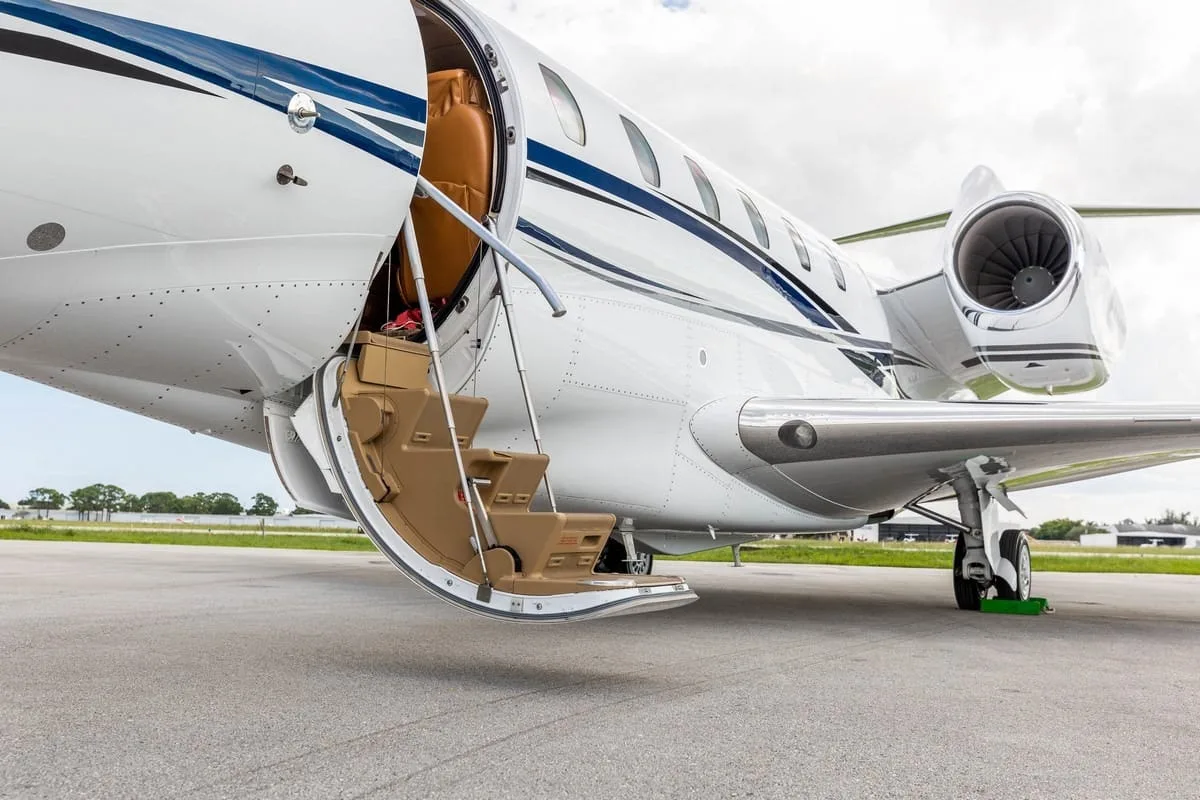 Exterior view of a 2007 Cessna Citation X, N448CX.
