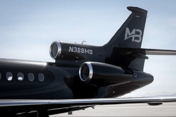Marketing image of a 2013 Dassault Falcon 7X.