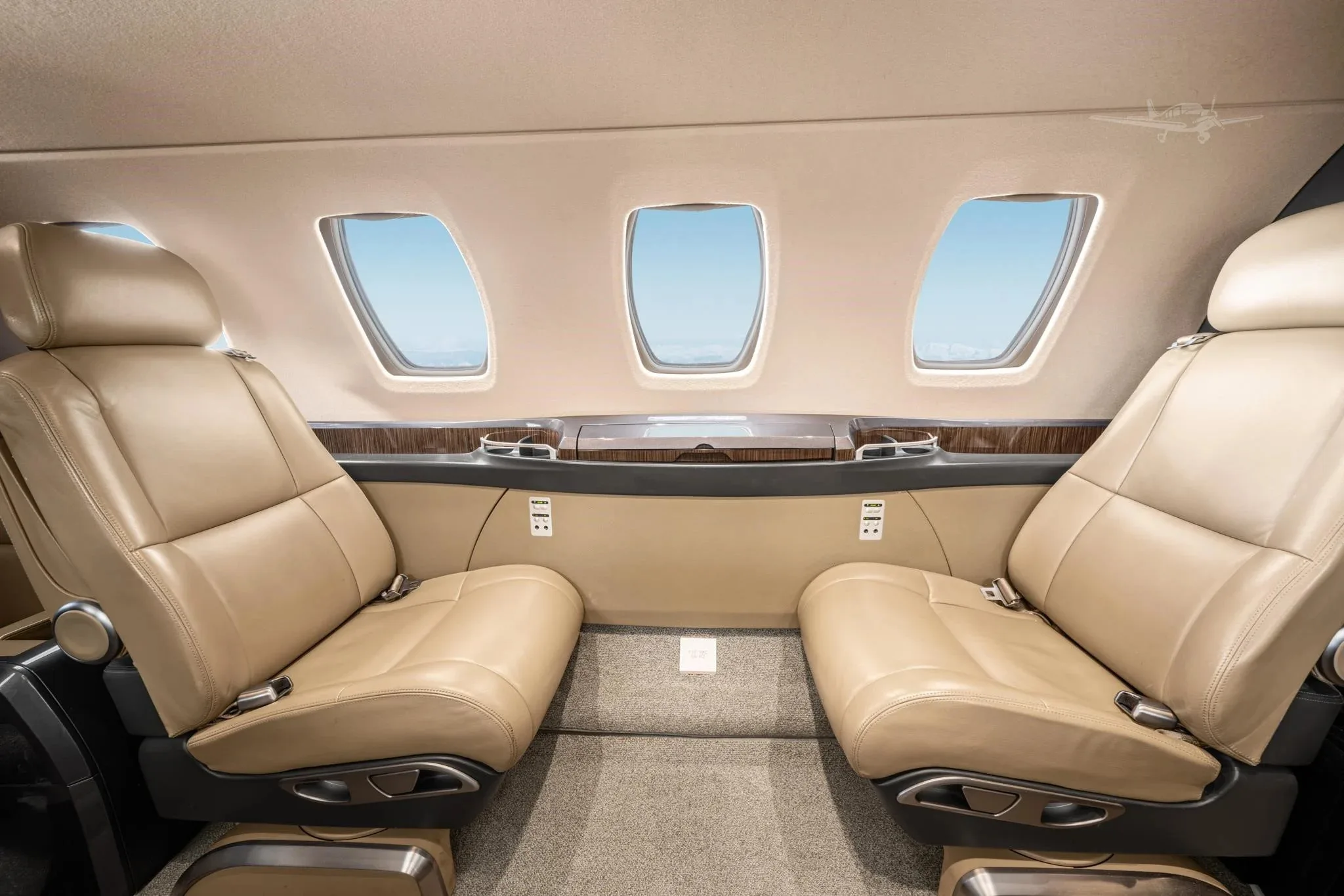 Cabin interior of a 2014 Cessna Citation M2.