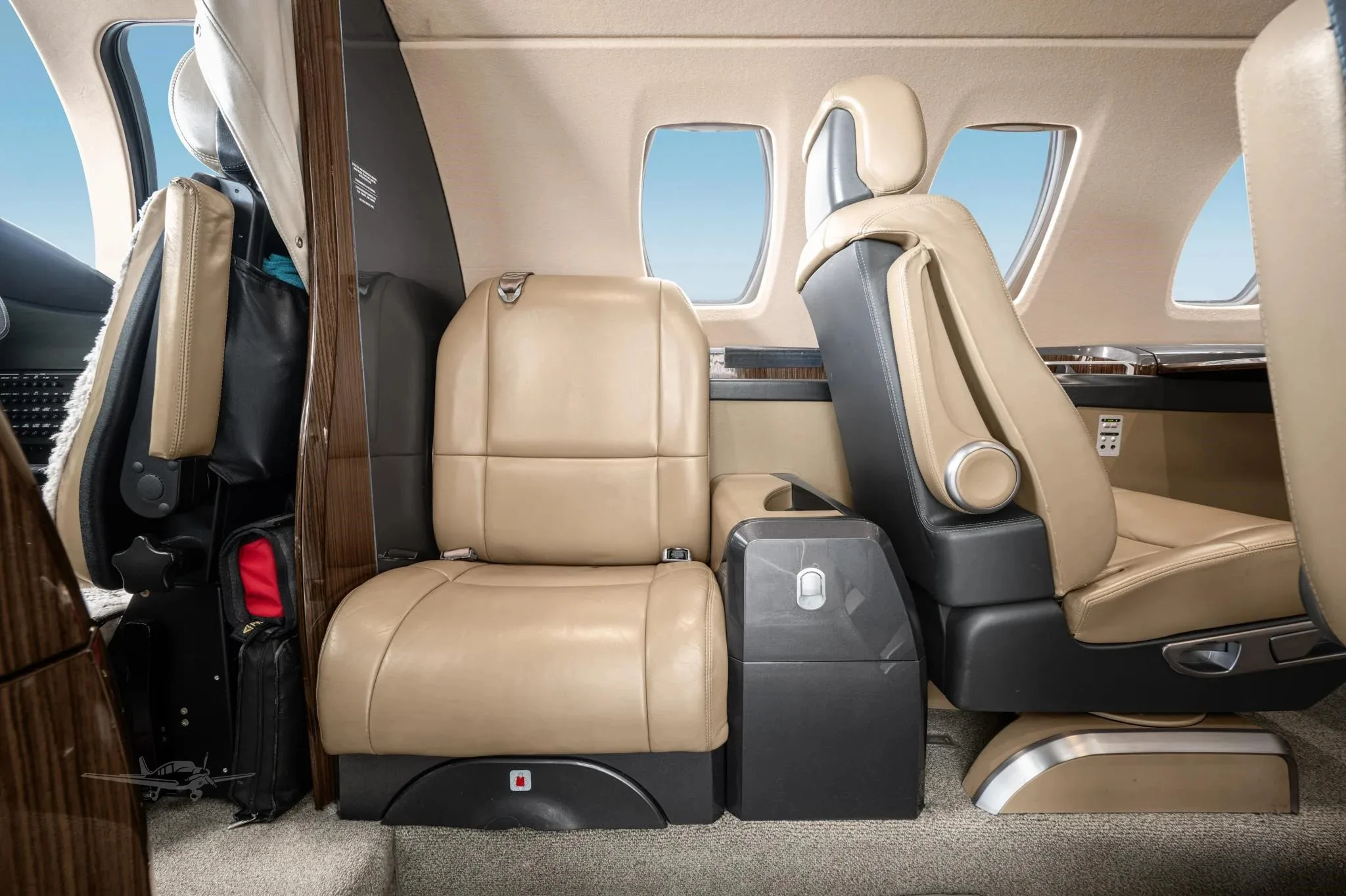 Cabin interior of a 2014 Cessna Citation M2.