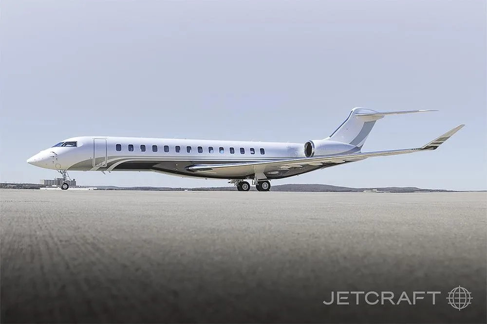 Marketing image of a 2020 Bombardier Global 7500.